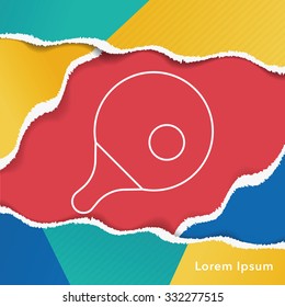 table tennis line icon