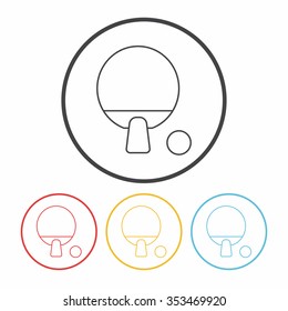 table tennis line icon