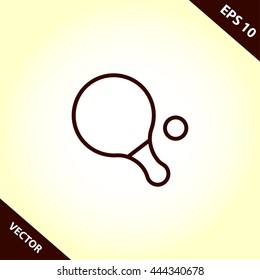 table tennis line icon