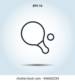 table tennis line icon