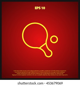 table tennis line icon
