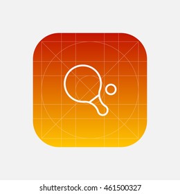 table tennis line icon