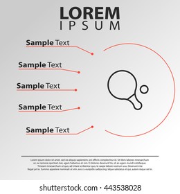 table tennis line icon. tennis infographics template