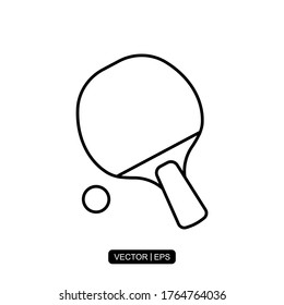 Table Tennis line icon vector illustration logo template for many purpose.