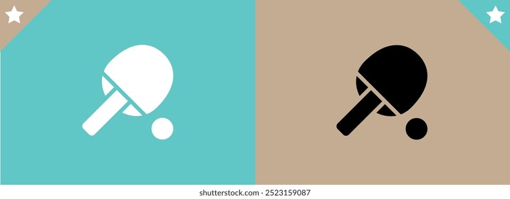 table tennis line icon vector illustration isolated on color background