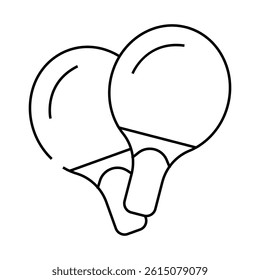table tennis line icon vector. table tennis sign. isolated contour symbol black illustration