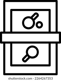 Table Tennis Line Vector Icon Design