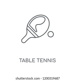 Table tennis linear icon. Table tennis concept stroke symbol design. Thin graphic elements vector illustration, outline pattern on a white background, eps 10.