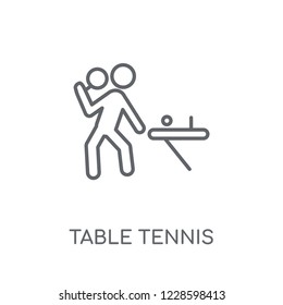 Table tennis linear icon. Modern outline Table tennis logo concept on white background from Sport collection. Suitable for use on web apps, mobile apps and print media.