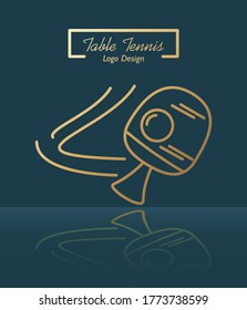 Table tennis linear logo design