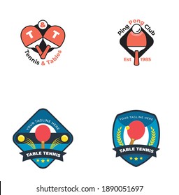 table tennis logo collection design