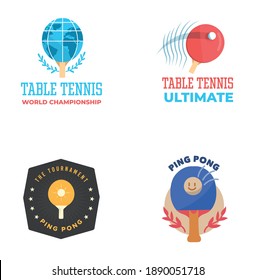 table tennis logo collection design