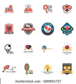 table tennis logo collection design