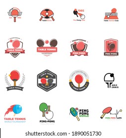 table tennis logo collection design