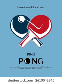 Table tennis logo design in color. Vector illustration of sports logo for Ping-pong club. EPS10