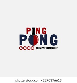 Table Tennis Logo Design Template. Vector Illustration.