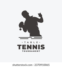 table tennis logo design vector illustration

