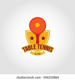 Table Tennis Logo Design Vector.