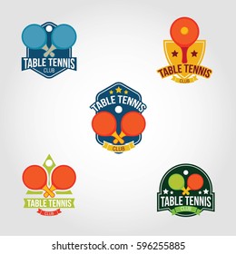 Table Tennis Logo Design Vector.