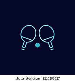 Table tennis logo. Ping pong icon in modern colors.