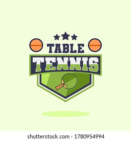Table Tennis Logo Template Vector Design	