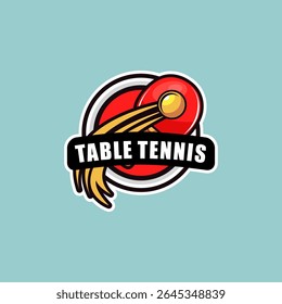 Table tennis logo vector arts and graphics 
