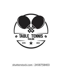 table tennis logo vector icon illustration design.