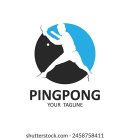 table tennis logo vector icon illustration design.