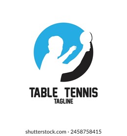 table tennis logo vector icon illustration design.