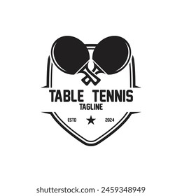 table tennis logo vector icon illustration design.