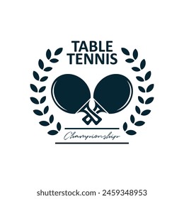 table tennis logo vector icon illustration design.
