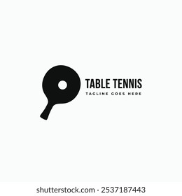 Table tennis minimal logo design concept. Vector ping pong logo