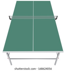 Table tennis table with a net. Vector illustration.