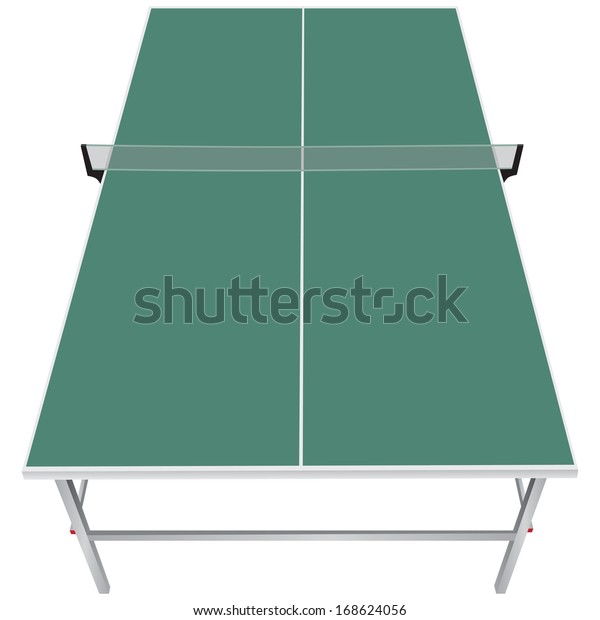 Table\
tennis table with a net. Vector\
illustration.