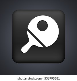 Table Tennis on Black Square Button