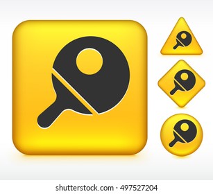 Table Tennis on Yellow Multi Shape Buttons