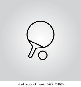 Table tennis outline icon
