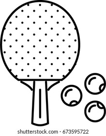 table tennis outline icon
