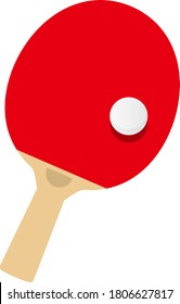 ilustración vectorial aislada de pádel de tenis de mesa