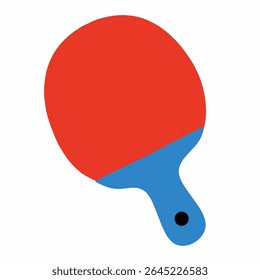 Uma raquete de tênis de mesa. Perfeito para ferramentas educacionais, aplicativos, infográficos esportivos e projetos de atividades infantis.