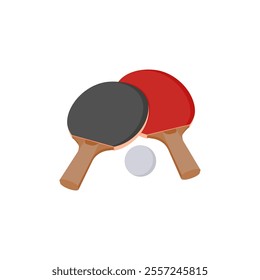 Table Tennis Paddle, Sport Equipment Vector Illustration Isolated