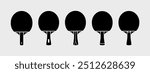 Table tennis paddle vector icon on white background
