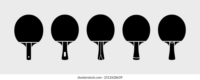 Icono de Vector de pádel de tenis de mesa sobre fondo blanco
