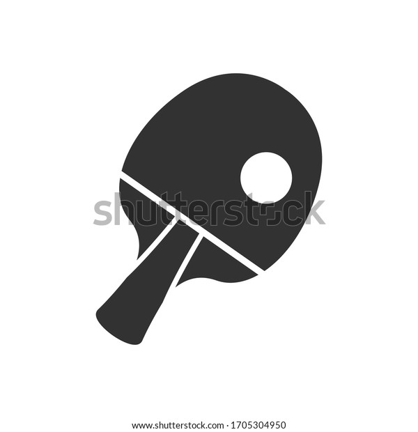 Table\
tennis paddle vector icon on white\
background