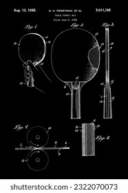 Table Tennis Patent, Tennis Paddle Art