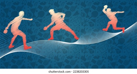 Table tennis or ping pong abstract lines with wave design. Creative sport concept. Art vector graphic for brochures, flyers, presentations, logo, print, website, poster, banner, templates, background.