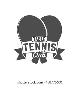 Table tennis ping pong label, logo, badge and design elements. Sport logotype template