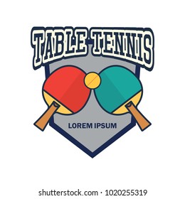 table tennis / ping pong logo with text space for your slogan / tag line, vector illustration