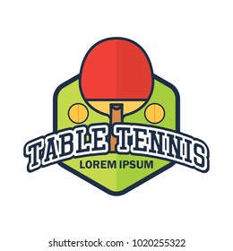 table tennis / ping pong logo with text space for your slogan / tag line, vector illustration