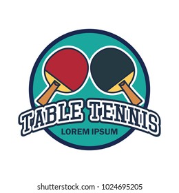 table tennis / ping pong logo with text space for your slogan / tag line, vector illustration